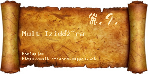 Mult Izidóra névjegykártya